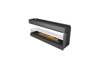 Kominek na bioetanol z obudową Forma 1500 z wkładem FLA3 1190 Burner - wersja półwysep ze szklanymi panelami