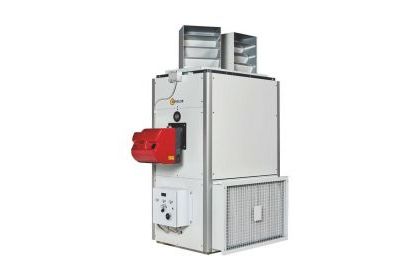 Nagrzewnica olejowa lub gazowa stacjonarna SF 60 - wersja pionowa moc 60 kW